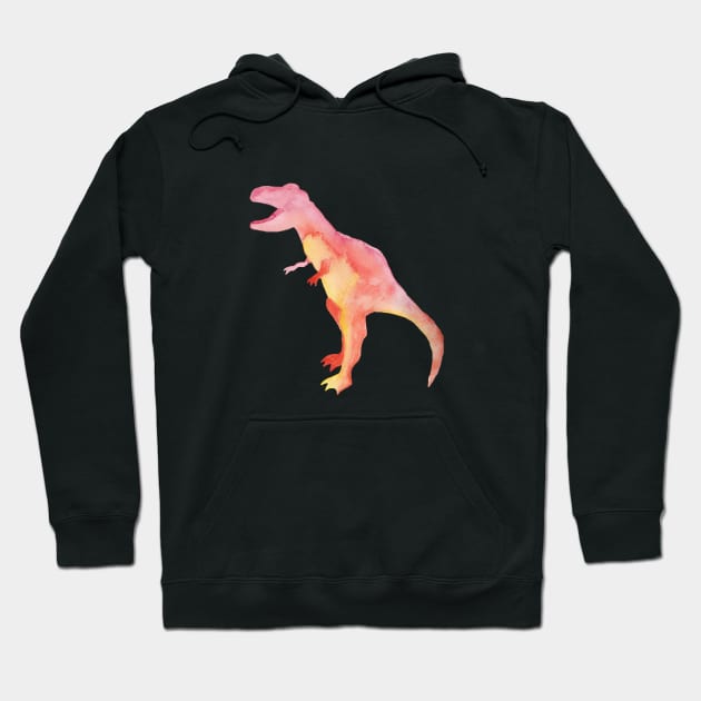 watercolor t-rex dinosaur Hoodie by SRSigs